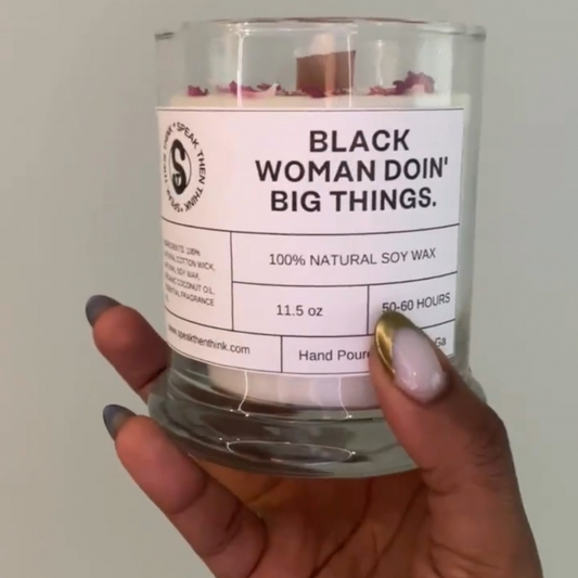 Black Woman Doing Big Things Candle