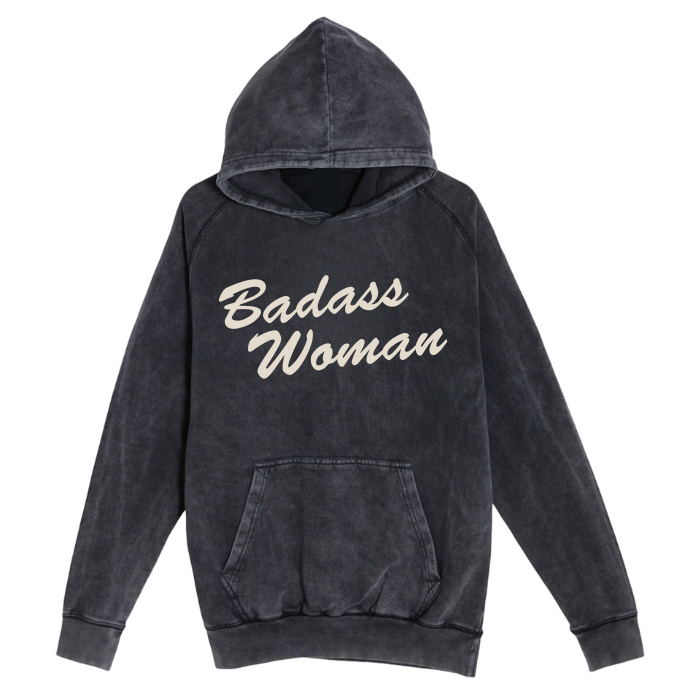 Badass Woman Vintage Hoodie